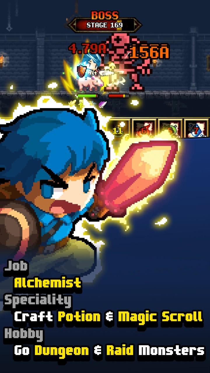 Dungeon & Alchemist Pixel RPG ဖန်သားပြင်ဓာတ်ပုံ 0