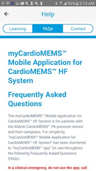 myCardioMEMS™ ဖန်သားပြင်ဓာတ်ပုံ 1