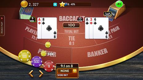 Baccarat casino offline card Tangkapan skrin 1