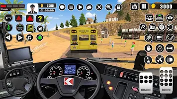 Offroad School Bus Driver Game Ekran Görüntüsü 2