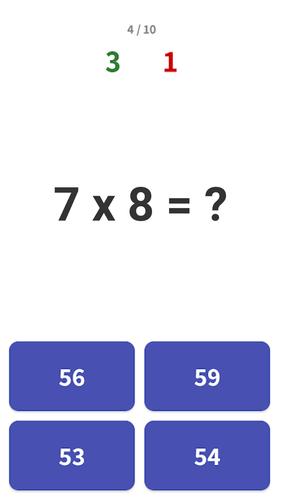 Times Table  - Learn Math Captura de pantalla 2