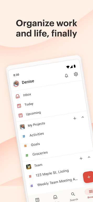 Todoist ဖန်သားပြင်ဓာတ်ပုံ 0