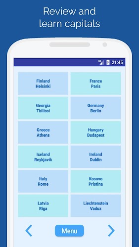 Capitals of the countries Quiz Schermafbeelding 2