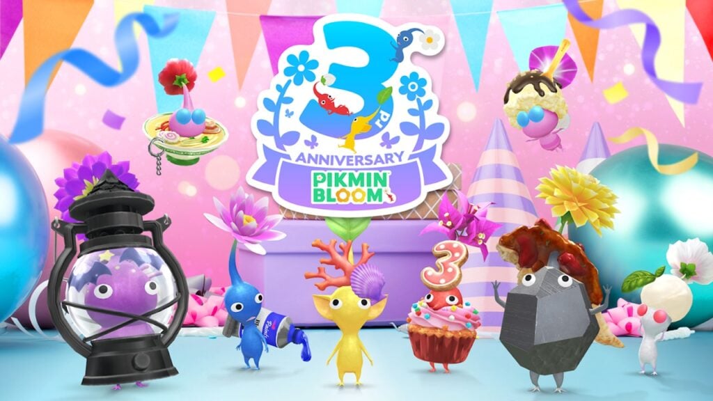 收集紙杯蛋糕並參加派對慶祝Pikmin Bloom三週年！