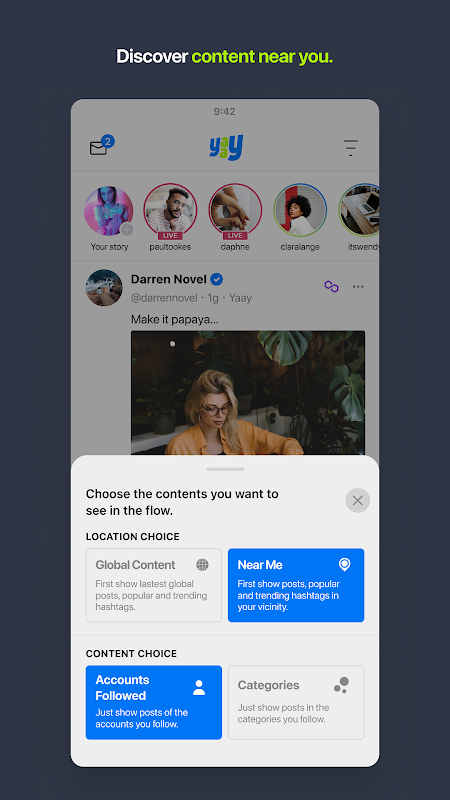 Yaay Social Media Скриншот 0