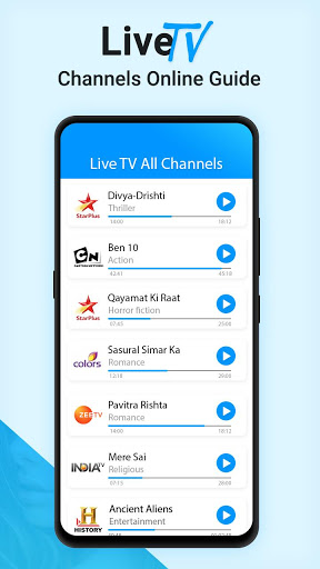 Live TV Channels Free Online Guide Zrzut ekranu 0