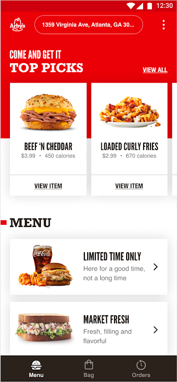 Arby's Fast Food Sandwiches Screenshot 0