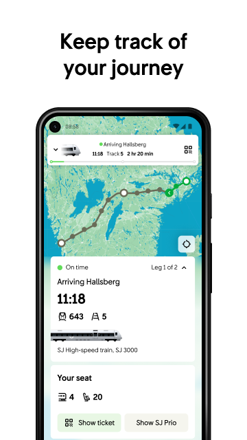 SJ - Biljetter och trafikinfo应用截图第2张