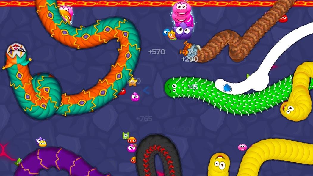 Worm Hunt - Snake game iO zone Mod ภาพหน้าจอ 0