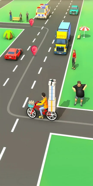 Paperboy Ticket Delivery Game Captura de tela 2