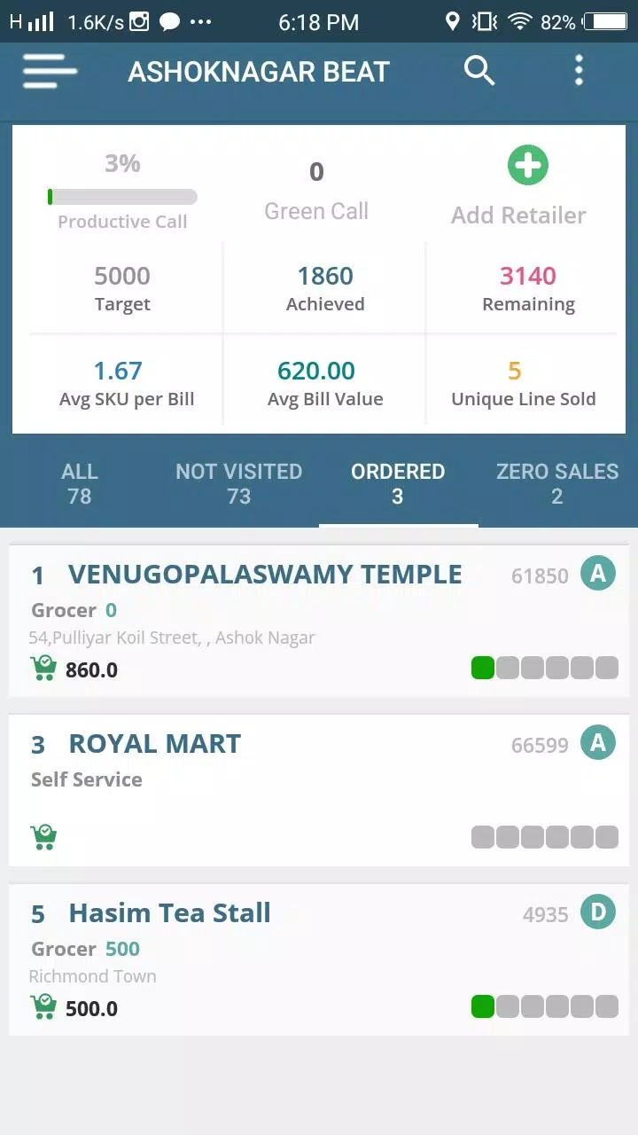 Schermata Sales Diary 1