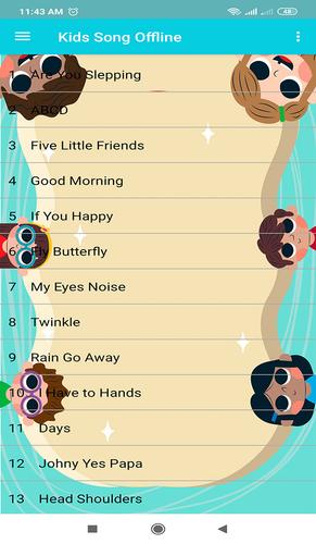 English Kids Songs- Offline Captura de tela 1
