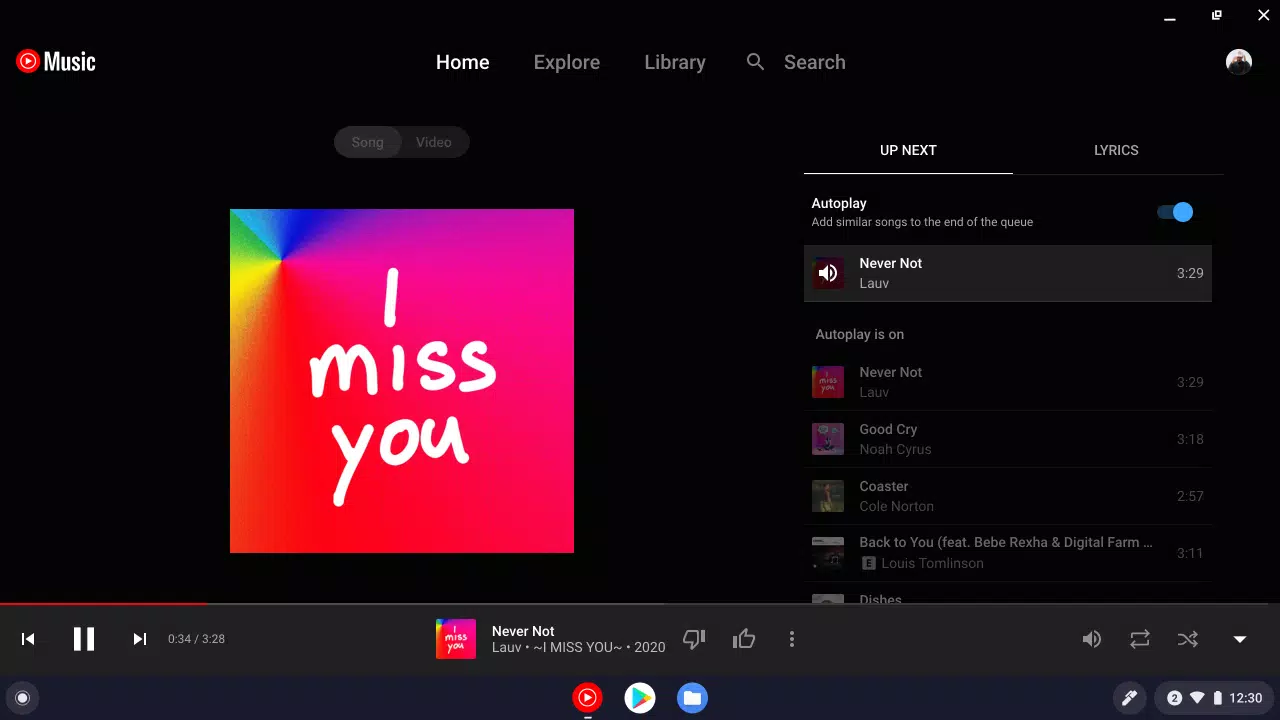 YouTube Music for Chromebook Ekran Görüntüsü 3