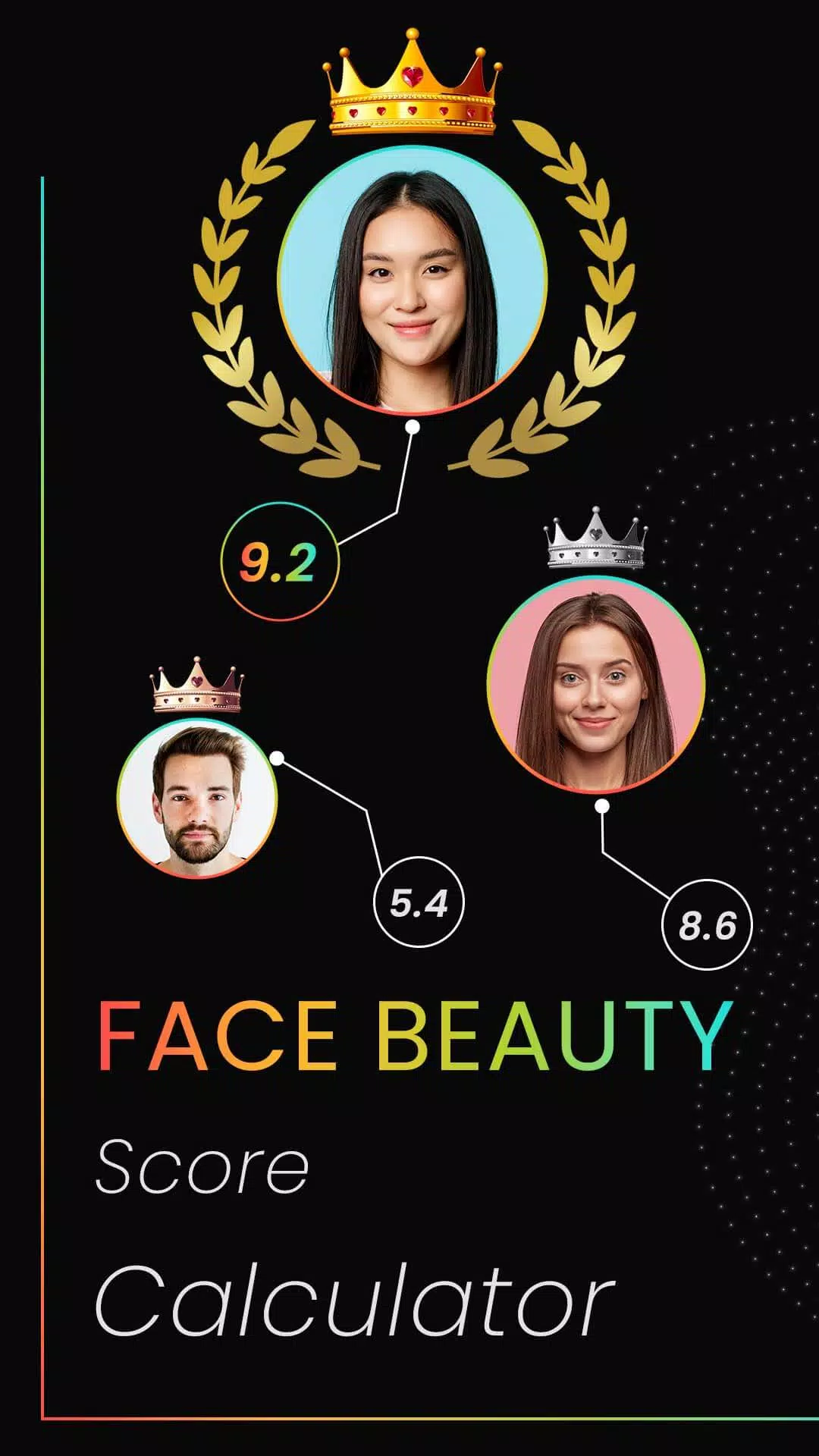 Schermata Face Beauty Score Calc & Tips 1