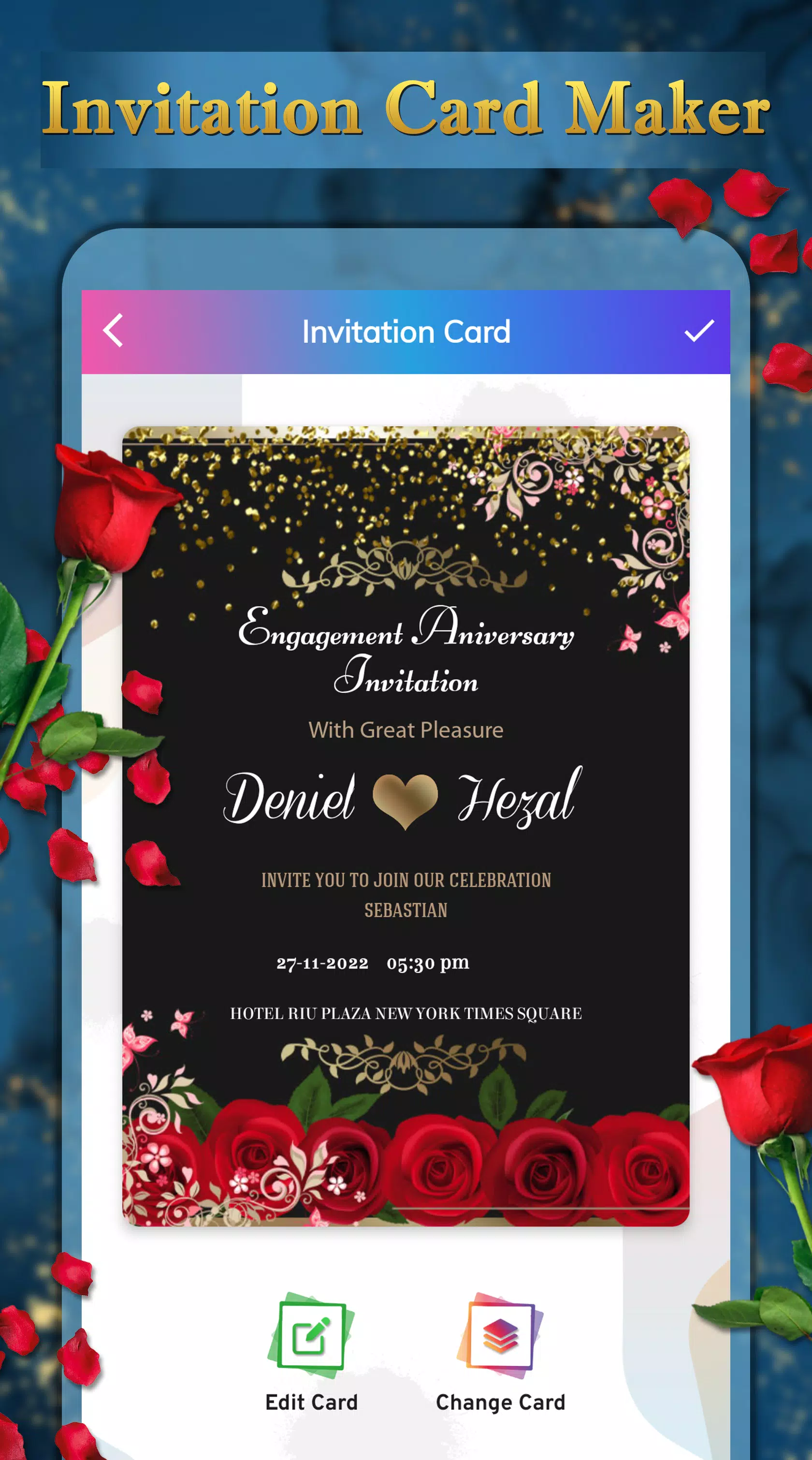 Invitation Card Maker Tangkapan skrin 2