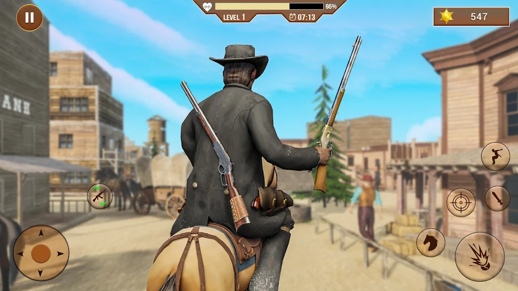 West Cowboy Shooting Games 3D স্ক্রিনশট 0