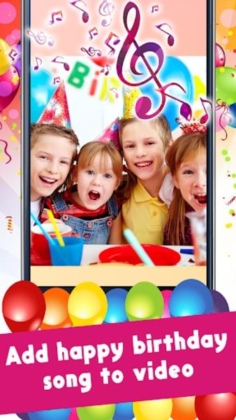 Happy Birthday Video Maker With Music And Photos Zrzut ekranu 0