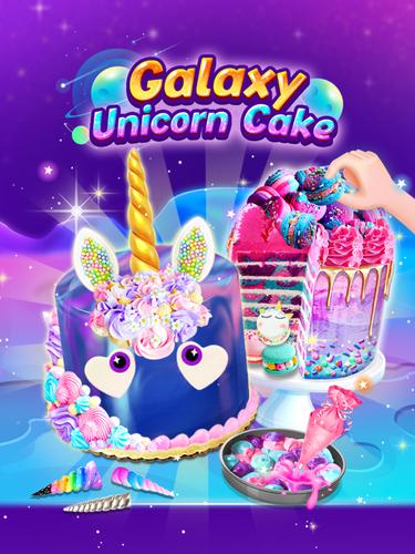 Galaxy Unicorn Cake Captura de pantalla 3