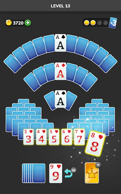 Solitaire 3D - Tripeaks Puzzle ภาพหน้าจอ 1