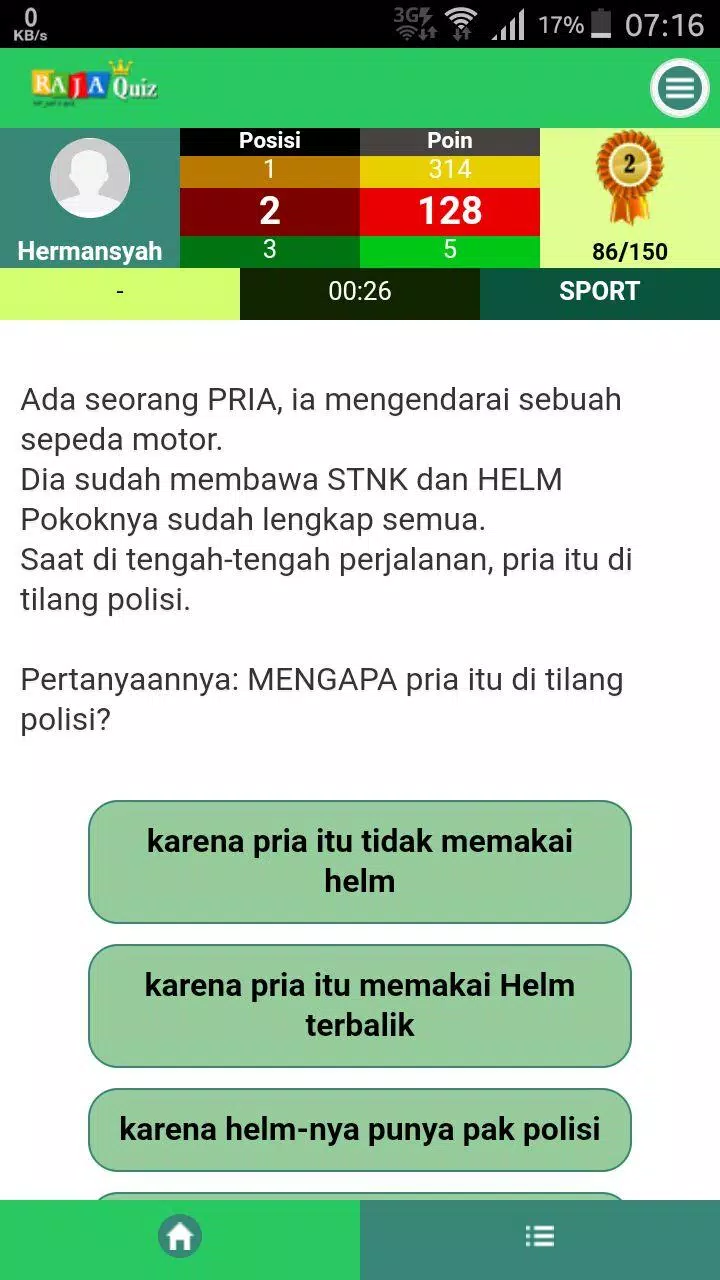 RajaQuiz Tangkapan skrin 1