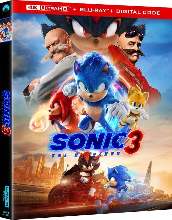 Sonic The Hedgehog 3 -Steelbook（4K + Blu -ray + Digital）