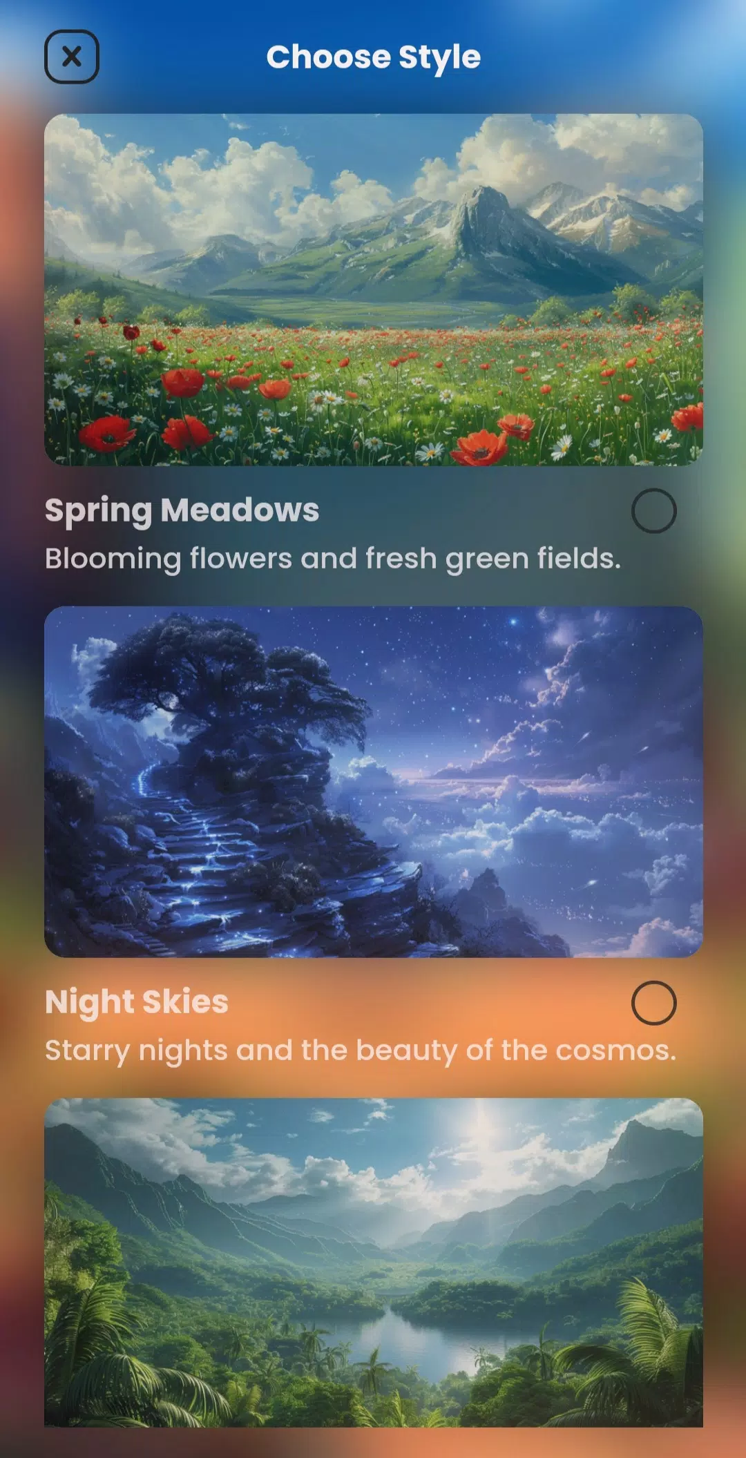 AI Landscape Generator App Zrzut ekranu 1