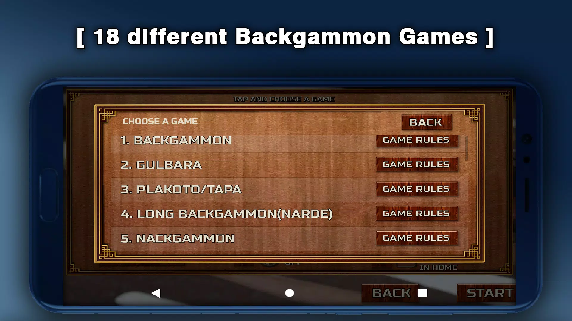 Schermata Backgammon - 18 Board Games 1