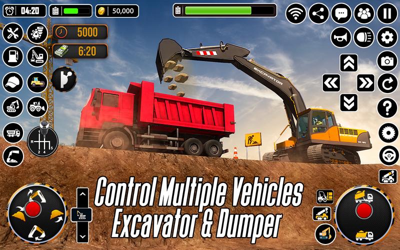 City Heavy Excavator Crane 3D Скриншот 2