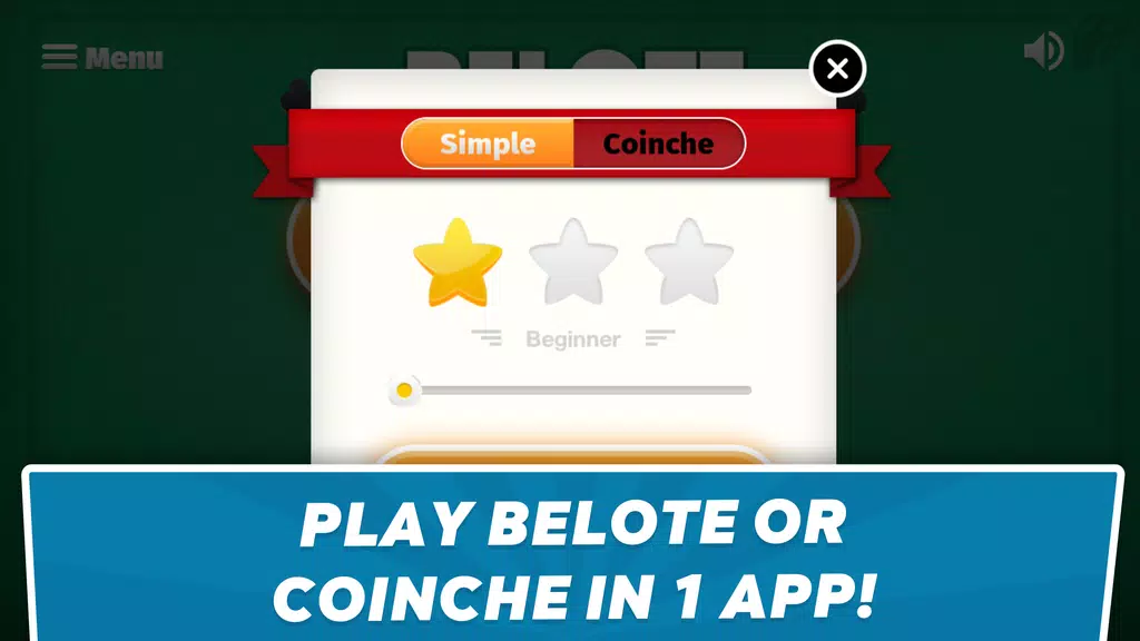 Belote Coinche - card game Скриншот 1