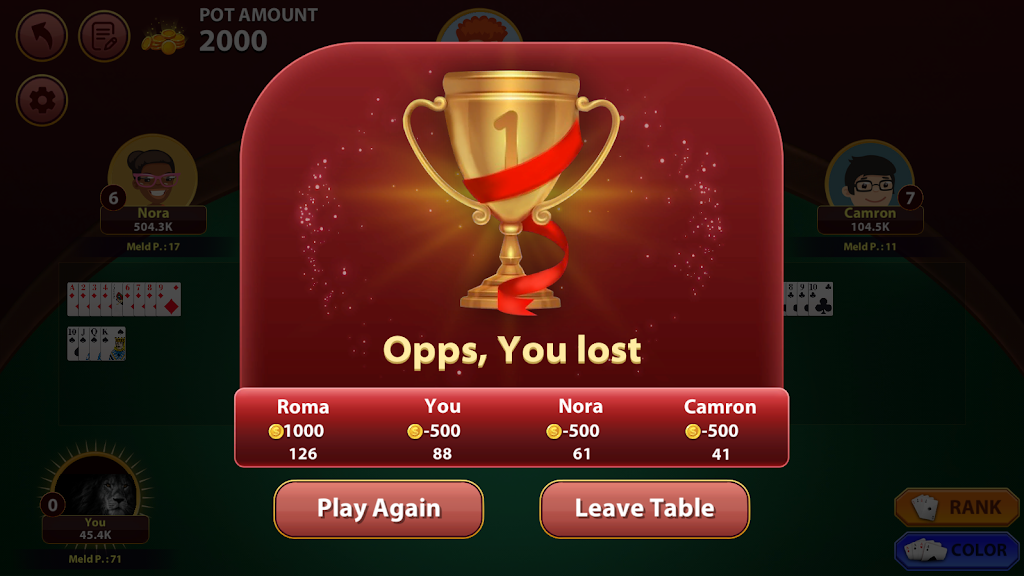 Rummy 500 : The Rummy Game 스크린샷 1