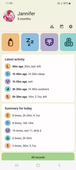 Baby tracker - feeding, sleep 스크린샷 0