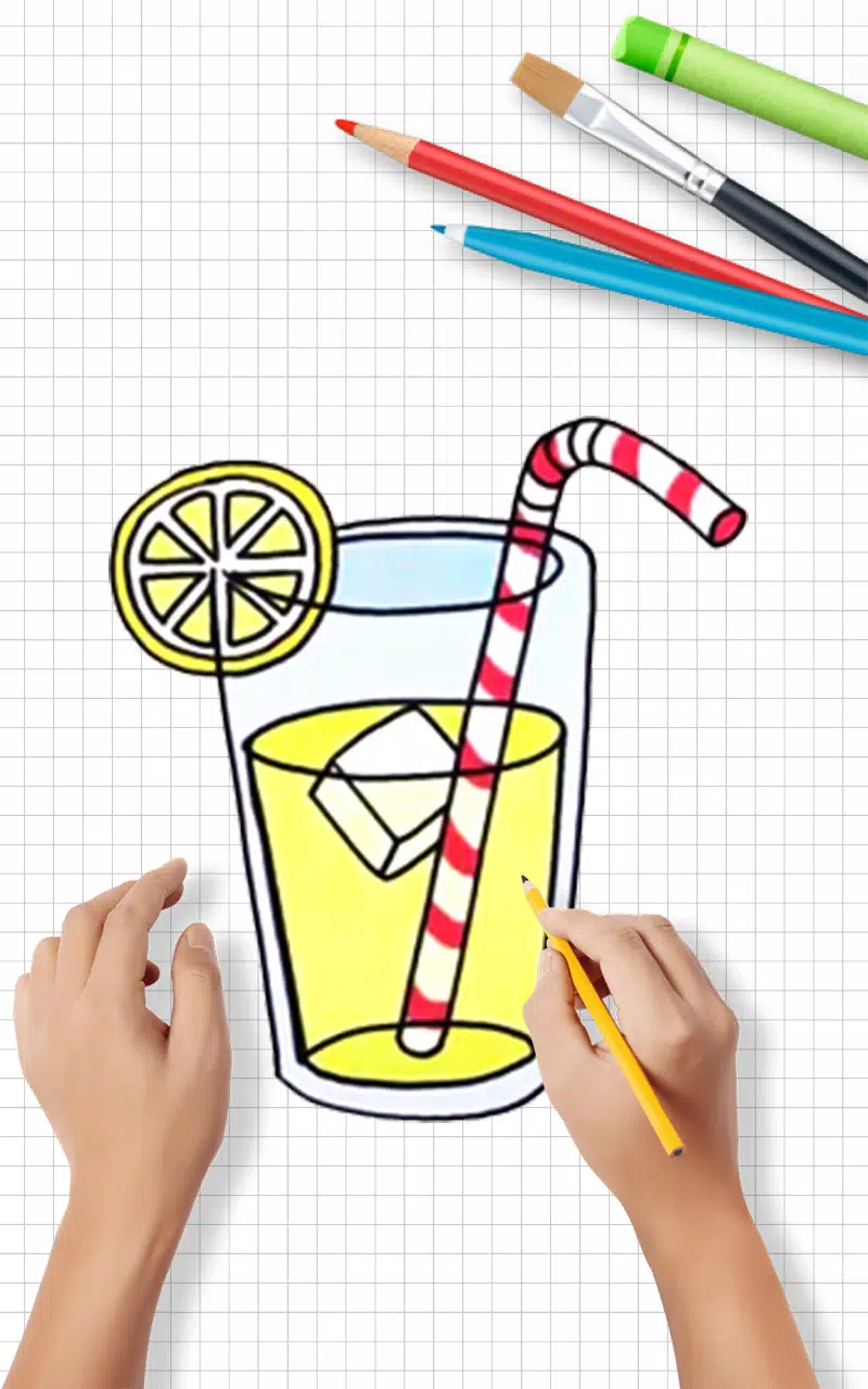Draw Cute Drinks Captura de pantalla 1