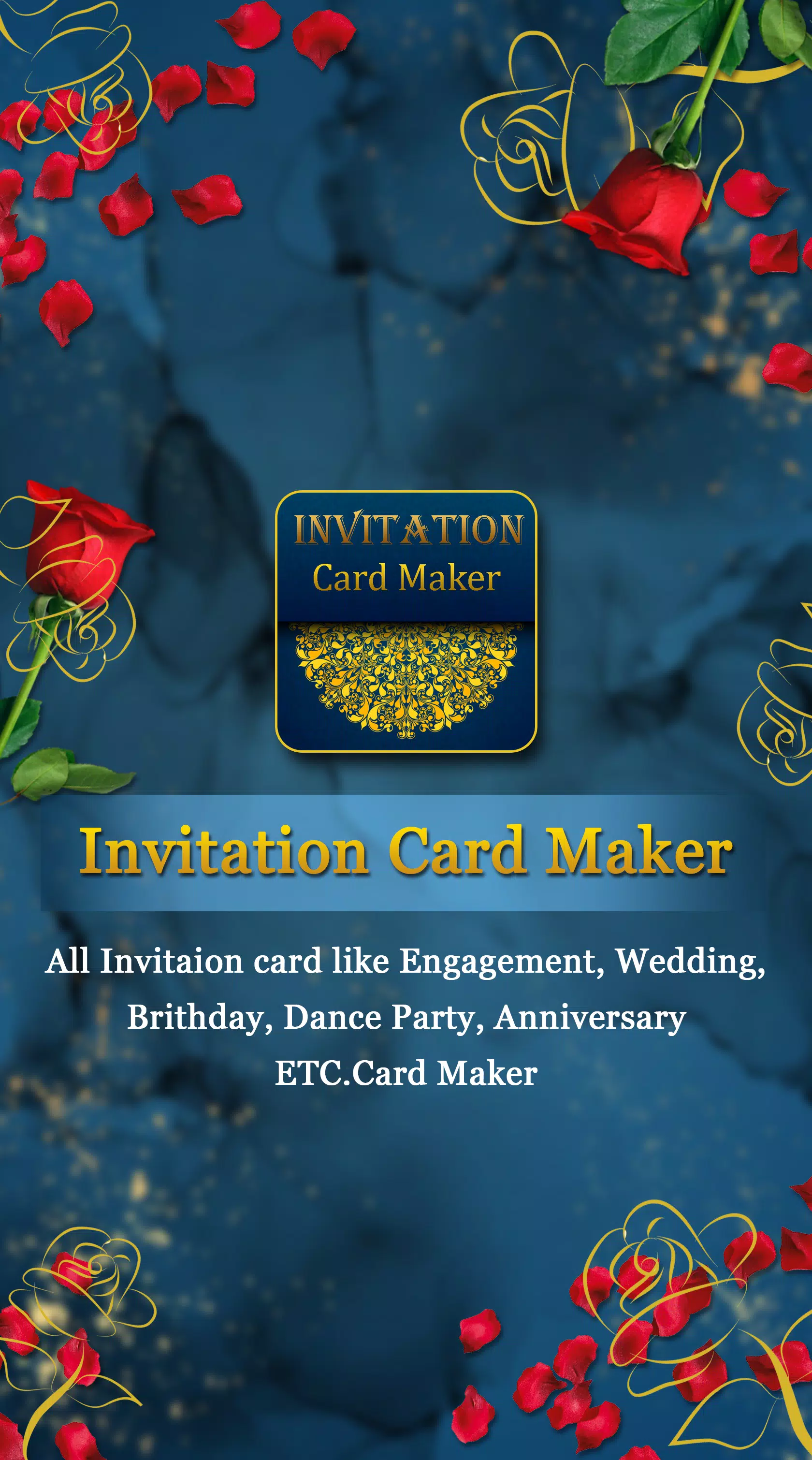 Invitation Card Maker Tangkapan skrin 0