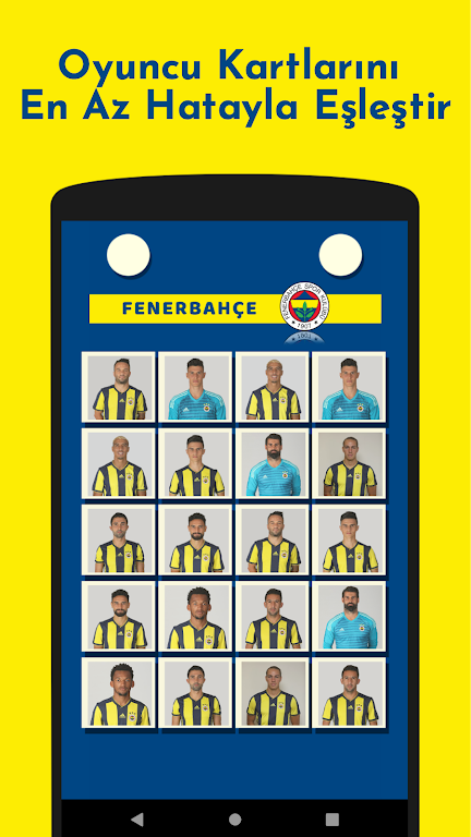 Fenerbahçe Futbolcu Kart Eşleştirme Oyunu 螢幕截圖 2