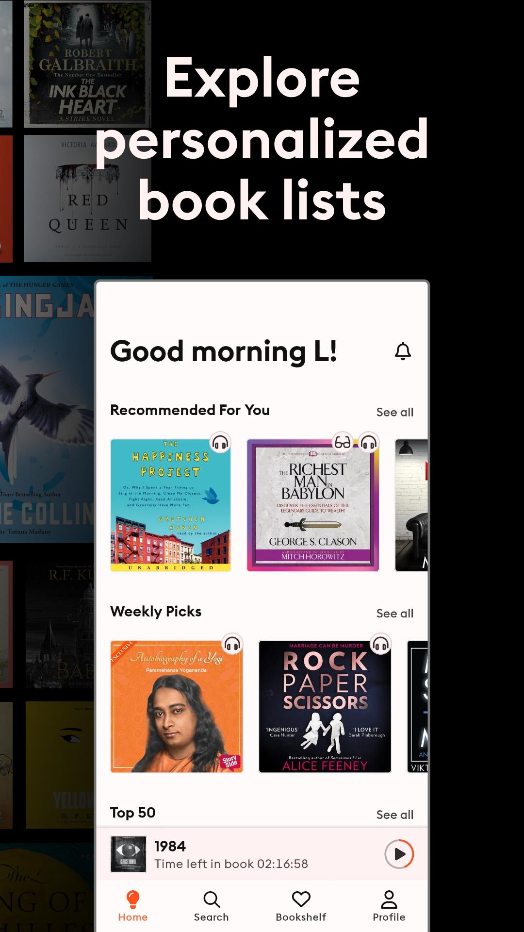 Storytel: Audiolibros y Ebooks Captura de pantalla 2