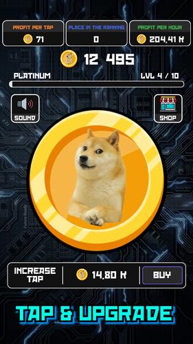 Crypto Clicker Doge Coin Idle 螢幕截圖 0
