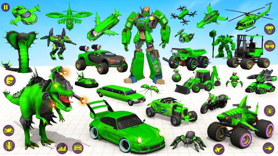 Heli Robot Car Game:Robot Game Schermafbeelding 1