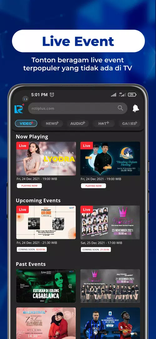 Schermata RCTI+ Superapp 3