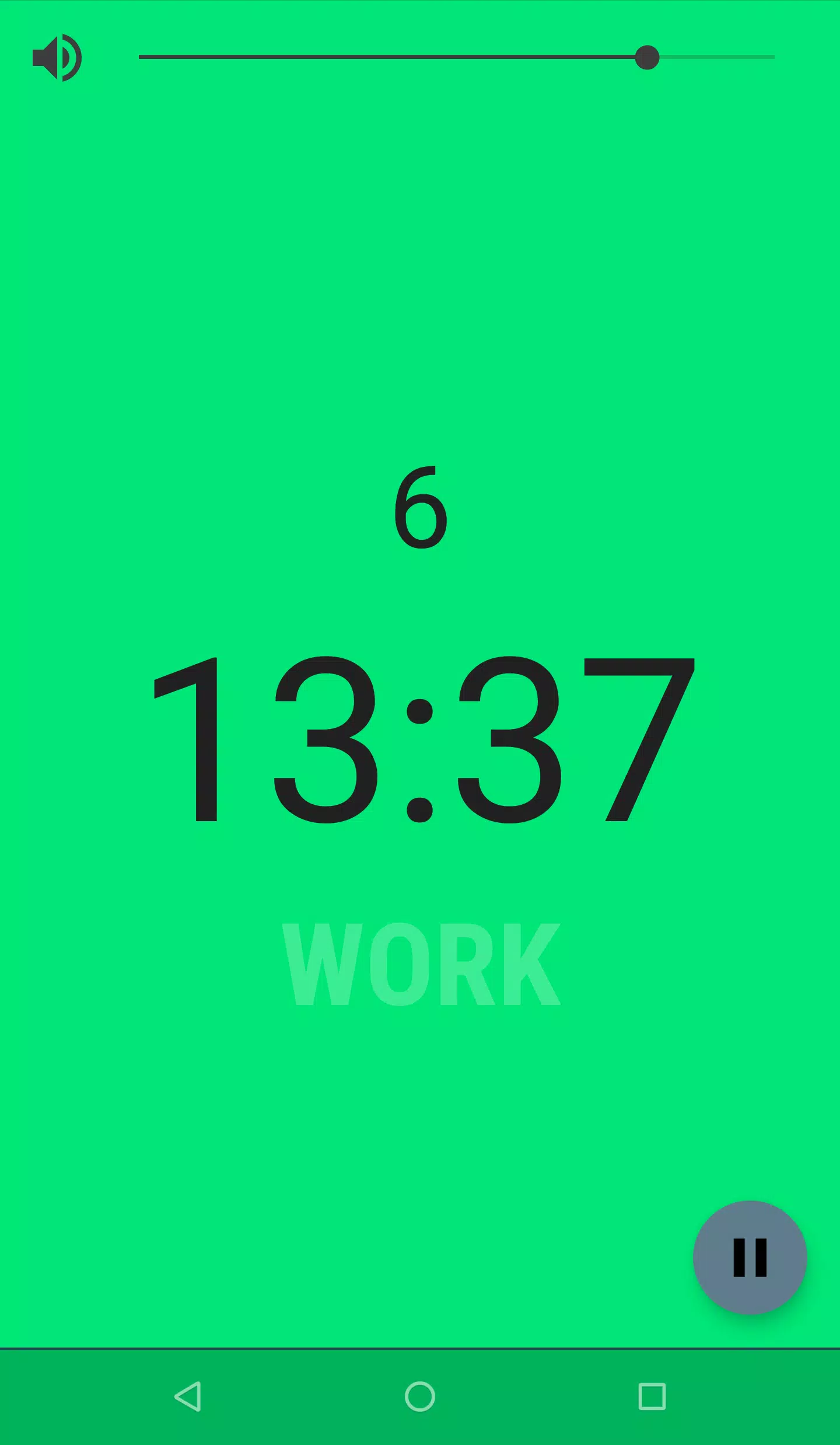Schermata Interval Timer 2