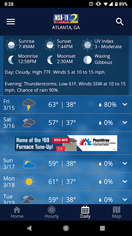 WSB-TV Weather ภาพหน้าจอ 2