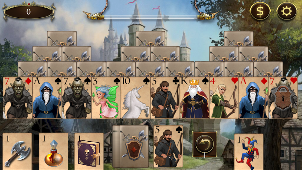 Legends of Solitaire Curse of the Dragons TriPeaks Tangkapan skrin 0