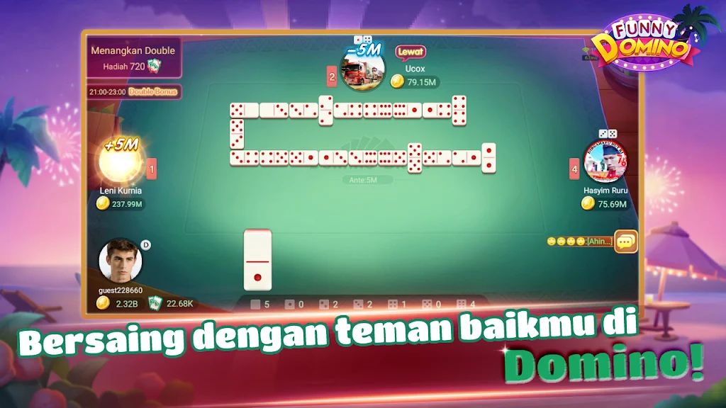 Funny Domino:Gaple QiuQiu Captura de pantalla 1