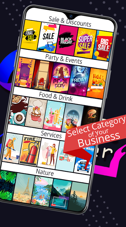 Poster maker - flyer design Schermafbeelding 1
