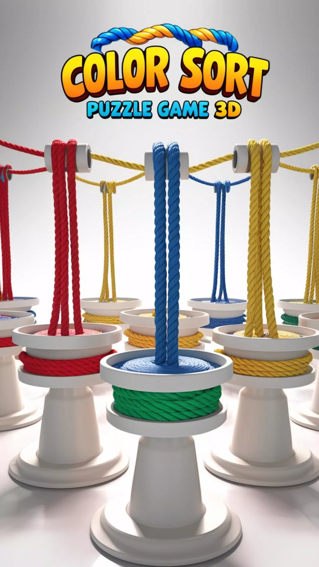 Rope Color Sort Puzzle Game 3D Capture d'écran 2