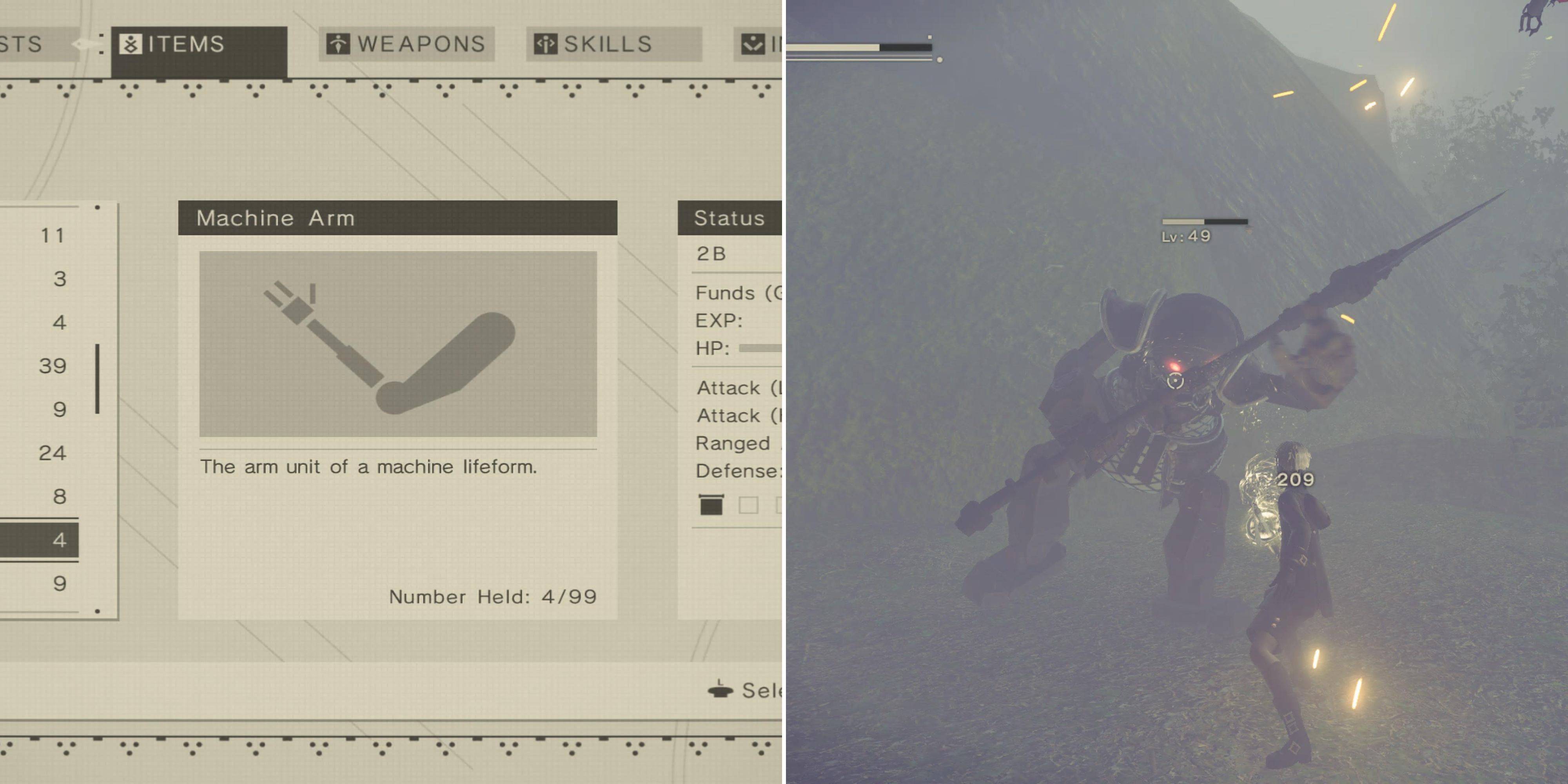 NieR: Automata – Guide d'agriculture efficace des bras de machines