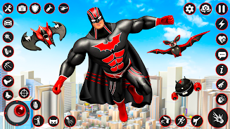 Bat Hero Dark Crime City Game 螢幕截圖 1