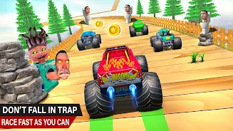 Toilet Monster Car Stunts Game Tangkapan skrin 1