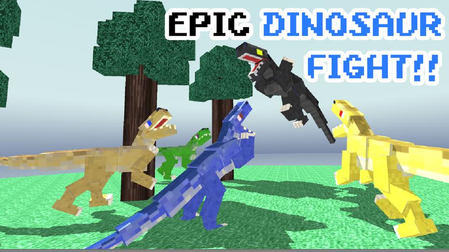 Blocky Dino Park Raptor Attack Captura de pantalla 3