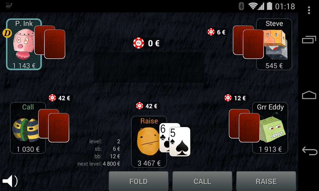 Bots Don’t Bluff Offline Poker स्क्रीनशॉट 1