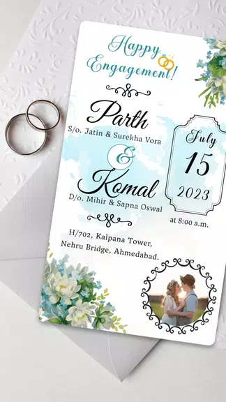 Engagement Card Maker & Design स्क्रीनशॉट 1